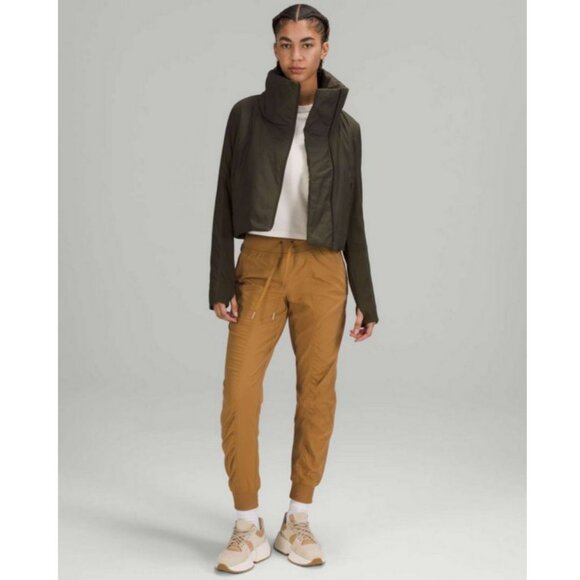 Lululemon Sleek City Jacket Dark Olive Size 10 Insulated - Picture 1 of 8